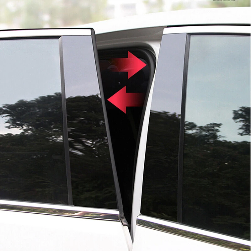 Glossy Black Pillar Posts for Kia Carens 2007-2012 - Exterior Window Trim Cove - £12.00 GBP