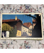 Swiss Street Scene Trans World Airlines Kodachrome Linen Vintage Postcard  - $5.32