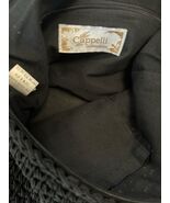 Cappelli Straworld Black Woven Handbag Beaded Handle Y2K Shoulder Bag - $25.20