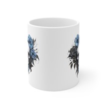 skull and roses gothic coffee Ceramic Mug 11oz gift stocking stuffer - £14.64 GBP