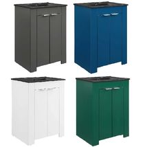 Modern Bathroom Vanity-Black Sink Basin-Green, Gray, Blue or White Cabin... - $279.89