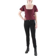 French Connection Women&#39;s Babysoft Puff Sleeve Crop Top Red B4HP $98 - $24.95