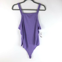 BP Bodysuit Ribbed Knit Square Neck Sleeveless Purple Size 1X - £5.50 GBP