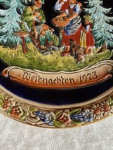 Limited Edition Hanging Plate Weihnachten 1973 Christmas Tree Angel West Germany - £15.18 GBP