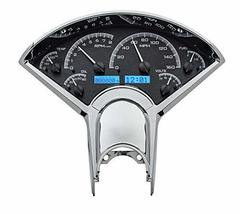 Dakota Digital 55 56 Chevy Car Analog Dash Gauges Black Alloy Blue VHX-55C-K-B - £669.11 GBP