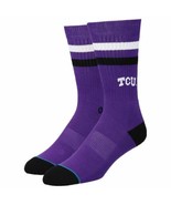 Texas Christian University Stance Men&#39;s Logo Crew Socks Purple Size L (9... - £14.01 GBP