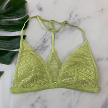 Body By Victoria Secret Bralette Size S Green Lace T-Strap Back Front Cl... - $15.83