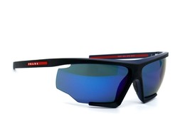 Prada Sport Ps 07YS Mate BLUE/BLACK Dark Blue Mirror Authentic Sunglasses - £229.17 GBP