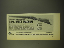 1971 Richland Arms Model 711 Shotgun Ad - The ultimate in waterfowl guns  - £14.57 GBP