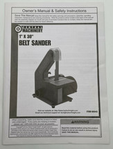 Central Machinery Belt Sander Owners Manual 1” X 30” User Guide ￼￼Instructions - £7.52 GBP