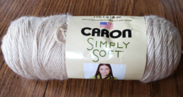 Caron Simply Soft Acrylic Yarn Bone 9703 6 oz 315 Yards Skein - £4.66 GBP