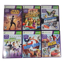 Microsoft Xbox 360 Kinect Game Bundle Lot of 6 Kinect Sports Adventures ... - $14.84