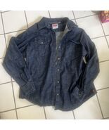 Wrangler Men's Denim Blue Jean Pearl Snap Shirt Sz: XL Long Sleeve - $29.70