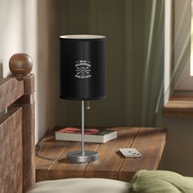 Stylish Lamp Stand with Custom Shade | Printed Design | Silver or White Finish | - £61.42 GBP