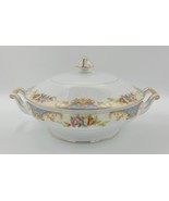 Rare Vtg Noritake Floral Porcelain 8 &amp; 3/8&quot; Covered Vegetable Dish w/ Go... - $1,505.15 MXN