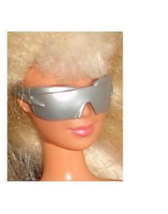 Barbie doll Maxx Steel silver gray racing aviator sunglasses vintage Mattel  - £7.07 GBP
