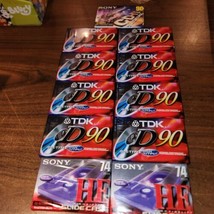 TDK & Sony cassette tape bundle, NEW lot of 11 - $14.65