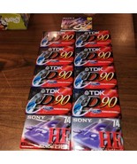 TDK &amp; Sony cassette tape bundle, NEW lot of 11 - £11.47 GBP