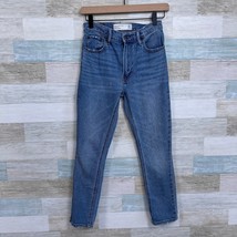 Abercrombie &amp; Fitch Skinny High Rise Jeans Distressed Stretch Womens 24 ... - $34.64