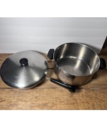 Revere Ware 10” Skillet Fry Pan 6 Qt Stock Pot Tri-ply Disc Bottom Lid - $37.40