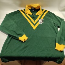 Polo Ralph Lauren Rugby Shirt Gothic P Medium Vintage Green Yellow Rare! - £31.64 GBP