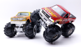DODGE RAM F150 Lot 2 MONSTER TRUCKs CRUNCH 1996 DIECAST NEW RAY 4x4 - $15.08