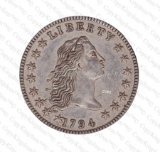 1794 Flowing Hair Dollar Very Rare Key Date COPY coin - £11.78 GBP