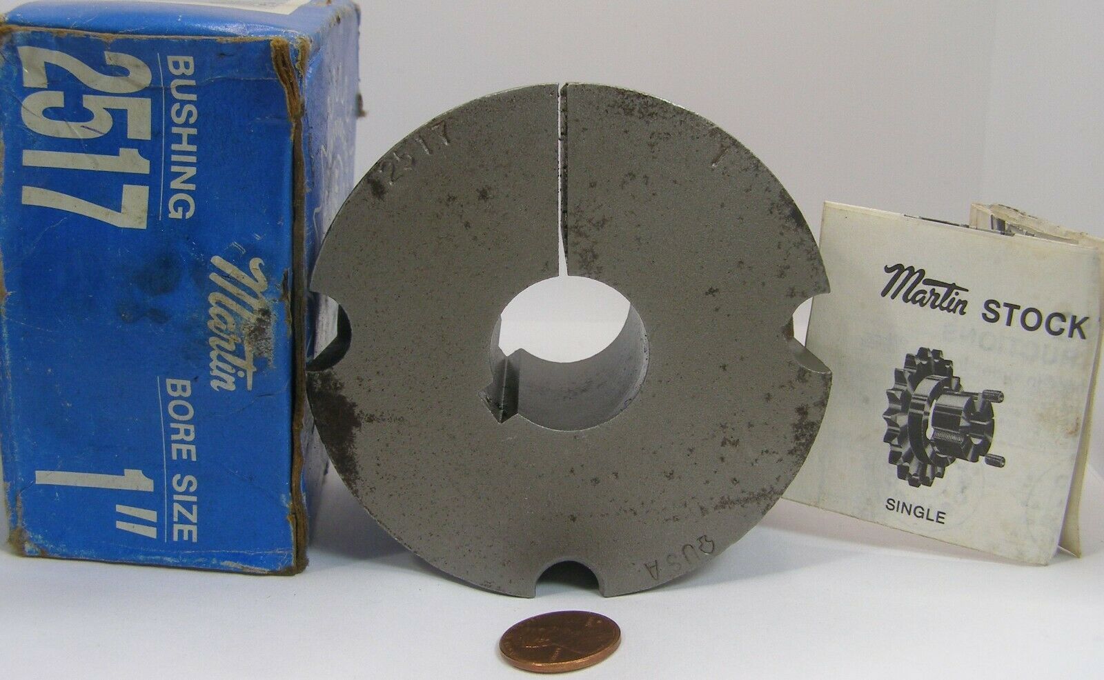 Martin Taper Lock Bushing 1&quot; 2517  Old Stock Rust Spots 2 screws included - $24.99