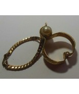 Vintage Gold-tone &amp; Faux Pearl Scarf, Glove Clip - €14,74 EUR