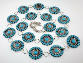 Gorgeous Sterling Silver Turquoise Concho Belt Signed HDS Great Piece! - £1,952.90 GBP