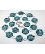 Gorgeous Sterling Silver Turquoise Concho Belt Signed HDS Great Piece! - $3,524.30 CAD