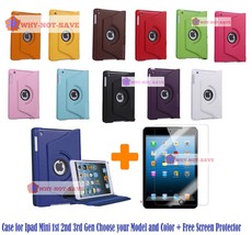 360 Rotating Smart Leather Case Cover with stand for iPad Mini 1st 2nd 2 3rd Gen - £19.74 GBP