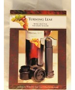 Turning Leaf Wine Bottle Vacuum Sealer with two stoppers w/ food + wine ... - $14.72