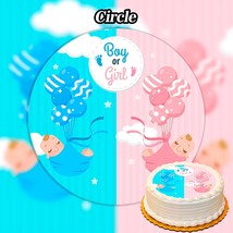 Edible Gender Reveal Cake Topper Personalised - $9.99