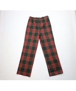 Deadstock Vintage 60s 70s Womens Size 16 Knit Bell Bottoms Pants Plaid USA - $136.43 CAD