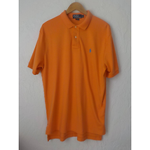 Polo by Ralph Lauren Soft Orange Polo Shirt Men Large Short Sleeves 100% Cotton - £13.93 GBP