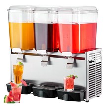 VEVOR Commercial Beverage Dispenser, 20.4 Qt 18L 3 Tanks Ice Tea Drink M... - $24,104.12 MXN