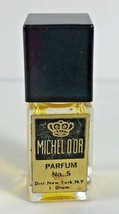 Vintage Miniature Michel D&#39;or Parfum No 5 New York, Ny 1 Dram Bottle Perfume - £18.15 GBP