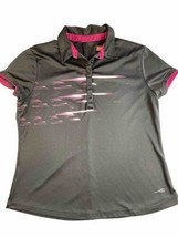 Grand Slam Shirt Women&#39;s XL Golf Black Red Short Sleeve Polo Cap Sleeve ... - $16.81