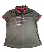 Grand Slam Shirt Women&#39;s XL Golf Black Red Short Sleeve Polo Cap Sleeve ... - £13.17 GBP