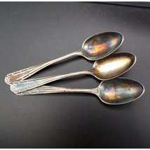 1835 R Wallace Silverplate Solid Smooth Spoon Louvre 1914 Lot of 3 Antique - £15.31 GBP