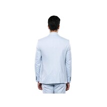 Men 3pc European Vested Suit WESSI J.VALINTIN Extra Slim Fit JV14 Sky Blue new image 8