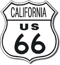 Route 66 Shield American&#39;s California Highway Service Wall Decor Metal T... - $21.77