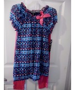 Girls George Short Sleeve Dress Shirt W Leggings Blue Sapphire Size Smal... - $312.47 MXN