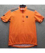 Descente Cycling Sports Jersey Mens Orange Cycling Active Short Sleeve 1... - $21.44