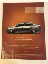 2012 Nissan Versa Sedan Print Ad Advertisement pa12 - £3.89 GBP