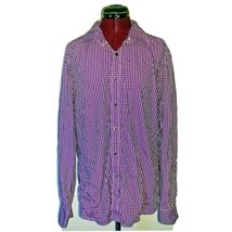Egara Shirt Purple Men Cotton Button Up Size XL Long Sleeve - $28.72