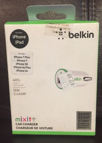 Primary image for BELKIN BEL64635 BOOSTUP TM CAR CHARGER 12W 2 4A WHITE Never suffer from the drea