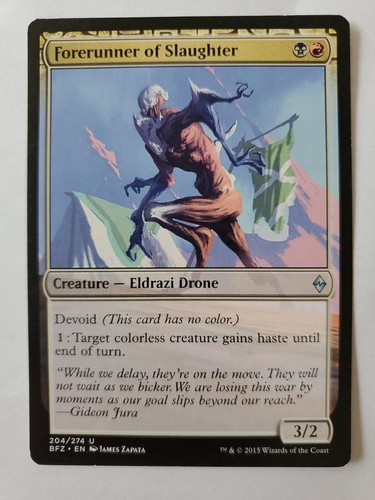 MTG Magic The Gathering Card Forerunner of Slaughter Creature Eldrazi Dr... - $3.84