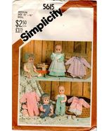 Simplicity 5615 Doll Wardrobe for 17-18&quot; Doll - $9.00